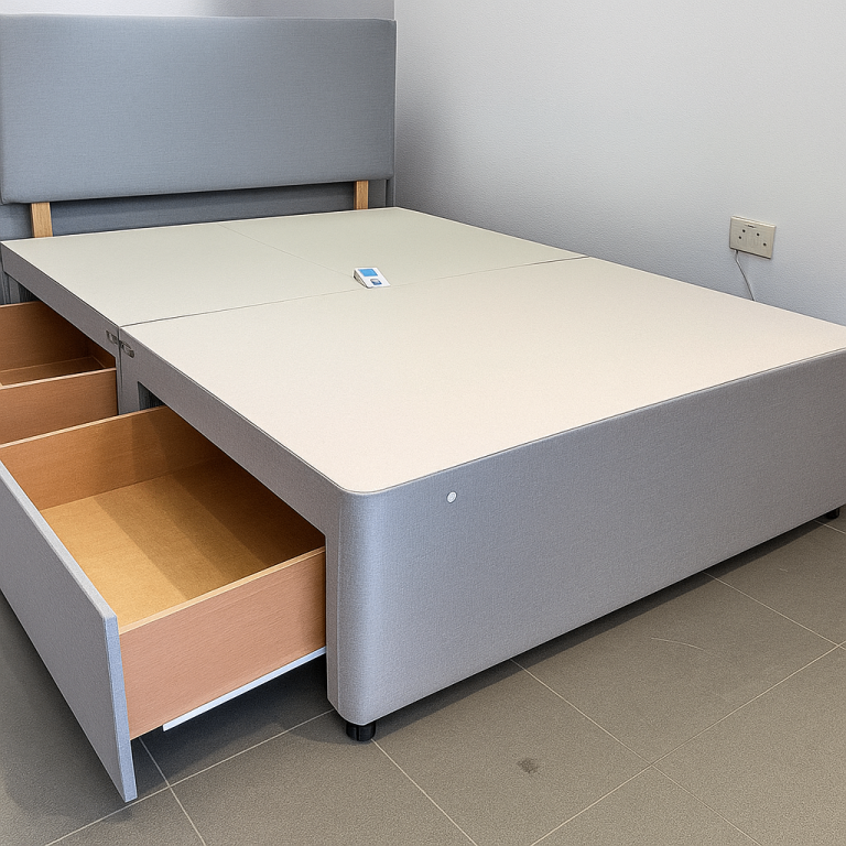 Contemporary Divan Bed with Storage Drawers Offering Stylish Comfort and Timeless Appeal