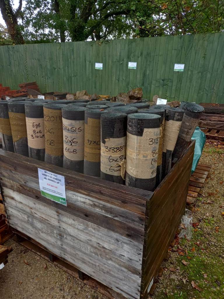 New Roofing Felt Rolls – Various Sizes Available