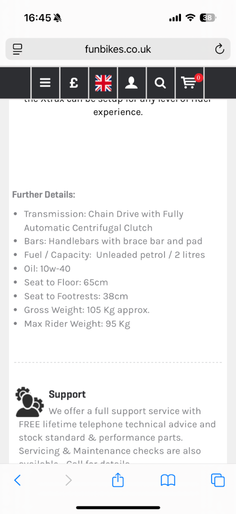 XTrax 125cc Junior Quad bike