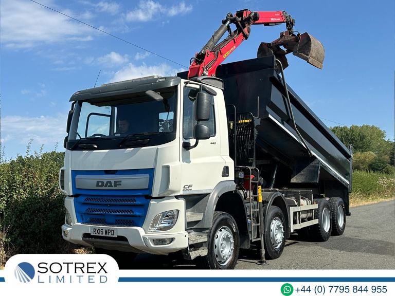 DAF TRUCKS CF440 8 X 4 Tipper with Grab - Low Mileage & Euro 6