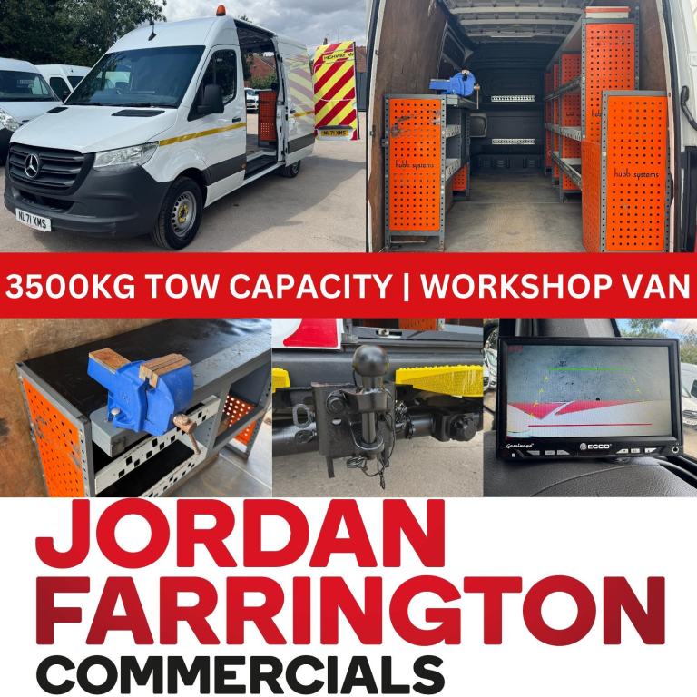 2022 MERCEDES BENZ SPRINTER 316 2.1 160 BHP RWD PROGRESSIVE WORKSHOP VAN EURO 6