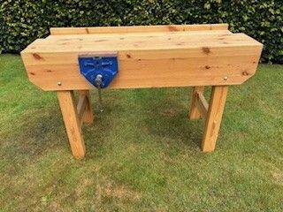 Hand Made Traditional Woodwork Bench and Record Vice