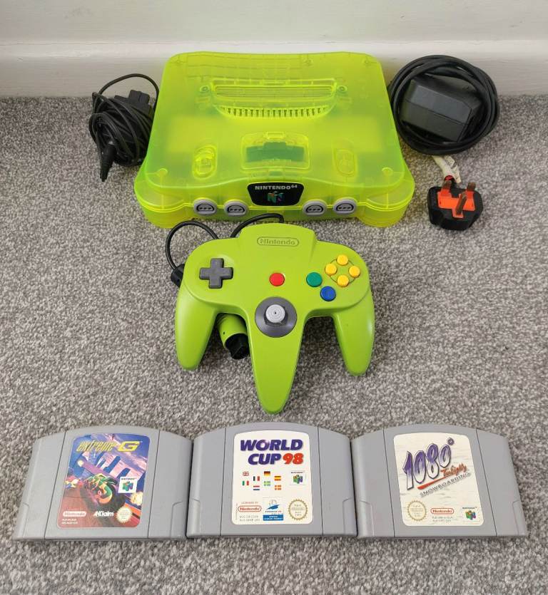 Nintendo N64, all leads, controller and games 
