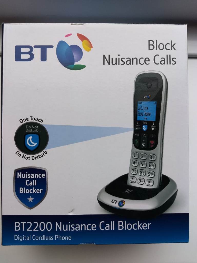 BT 2200 Digital Cordless Phone with Nuisance Call Blocker (Like New with Box)