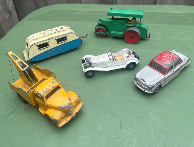 Vintage die cast metal cars