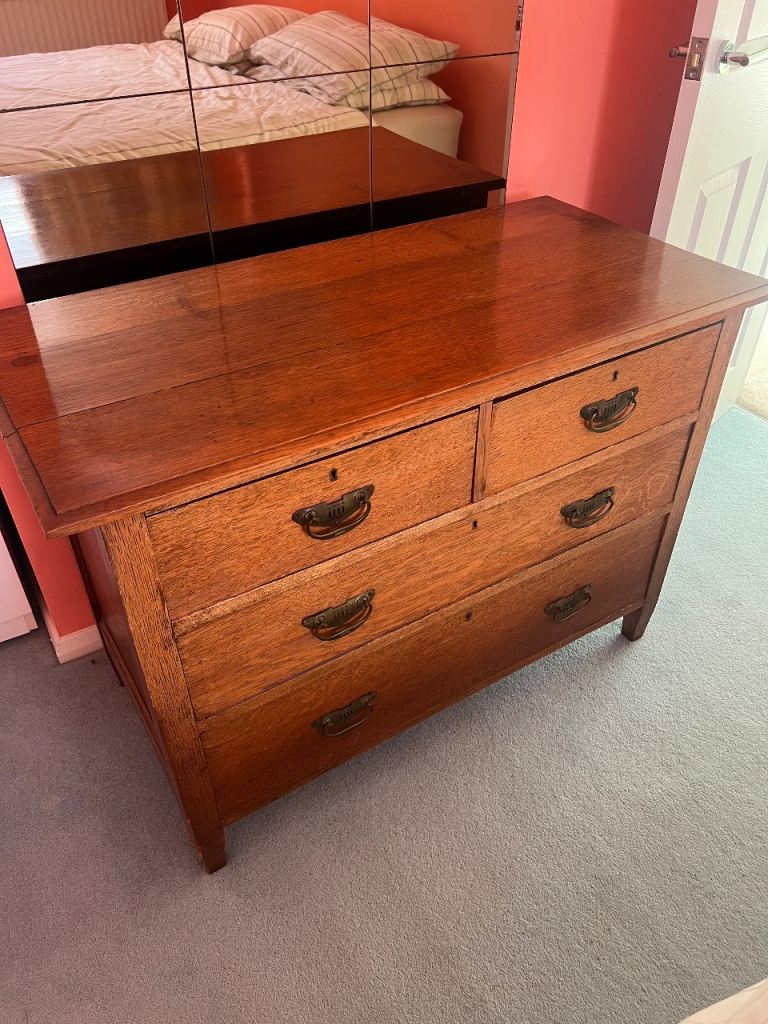Arts and crafts antique chest of drawers 