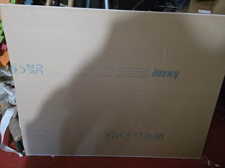 Knauf Square Edge Plasterboard Sheet 12.5mm x 118cm x 90cm - FREE collection only