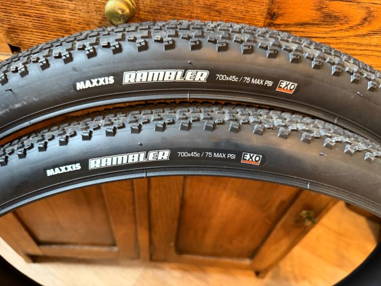 Pair of Maxxis Rambler EXO 700x45c Bike Tyres