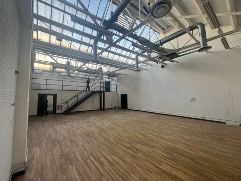 Warehouse, workspace, workshop, industrial or storage. 