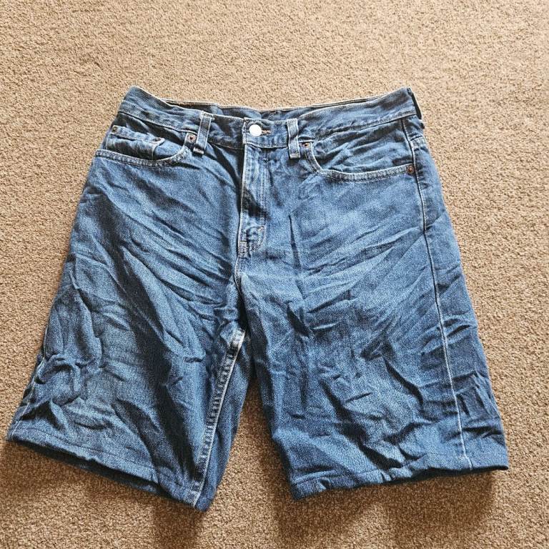 Vintage Levi's 577 Blue Denim Shorts - Loose Fit, Size 12