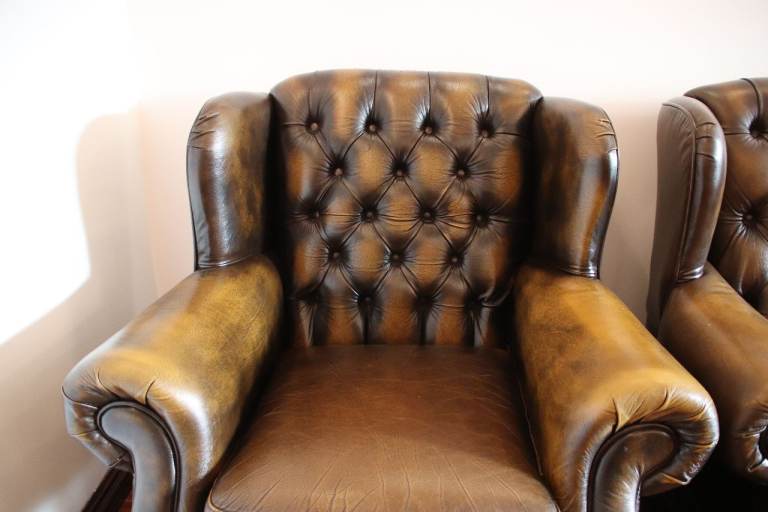 Pair of Thomas Lloyd Chesterfield Regent Armchairs (UK Delivery)