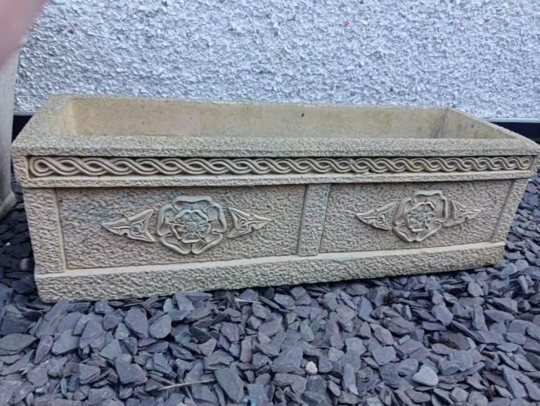 Outdoor embossed garden planter in the other one