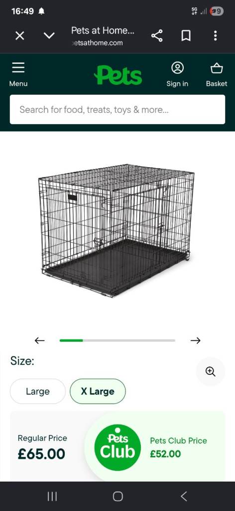 XL dog crate (black) 