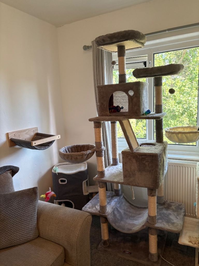 Feandrea light grey 206cm tall cat tree