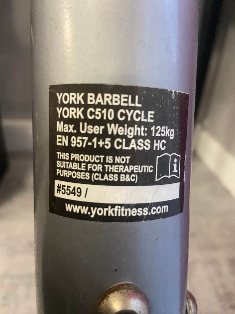 York Fitness C510 Exercise Bike. Good condition. I can deliver free to local area.