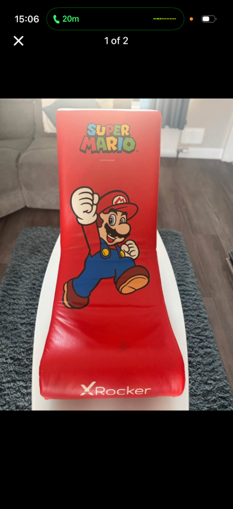 X Rocker Super Mario Gaming Chair – Red, Good Condition