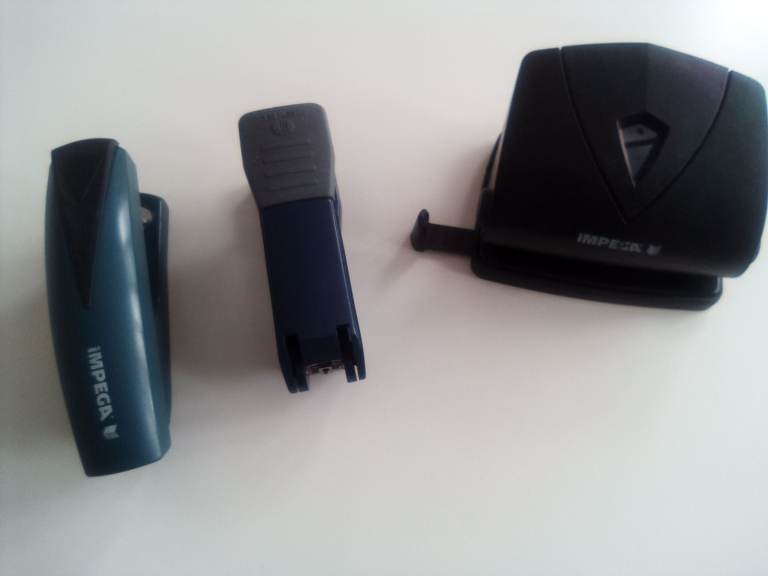 FREE: Hole punch and 2 x staplers.