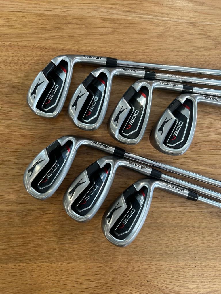 SLAZENGER V300 MENS GOLF IRONS.  R/H.  MATCHING FULL SET 5 - SW.