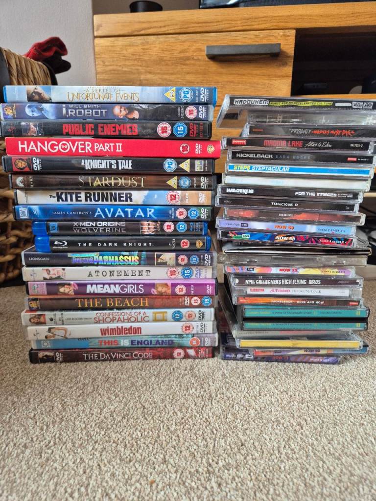 Mixed DVDs and CDs