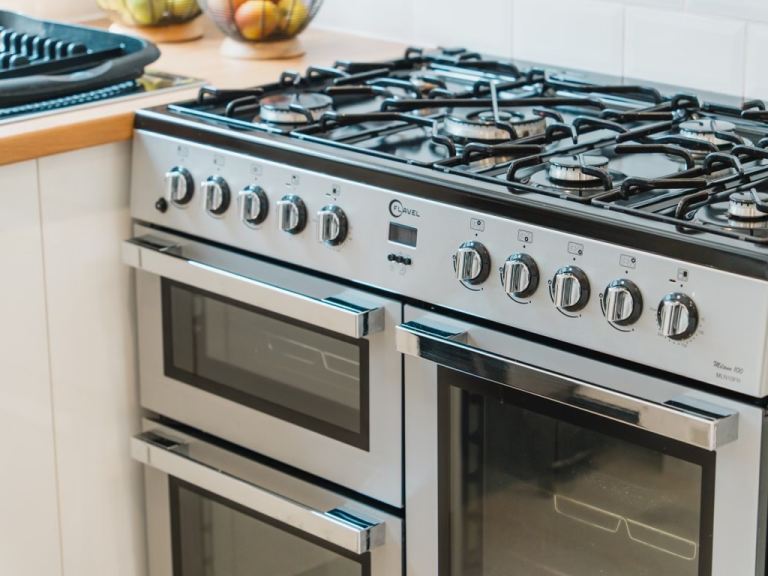FLAVEL Dual Fuel Range Cooker - Silver & Chrome