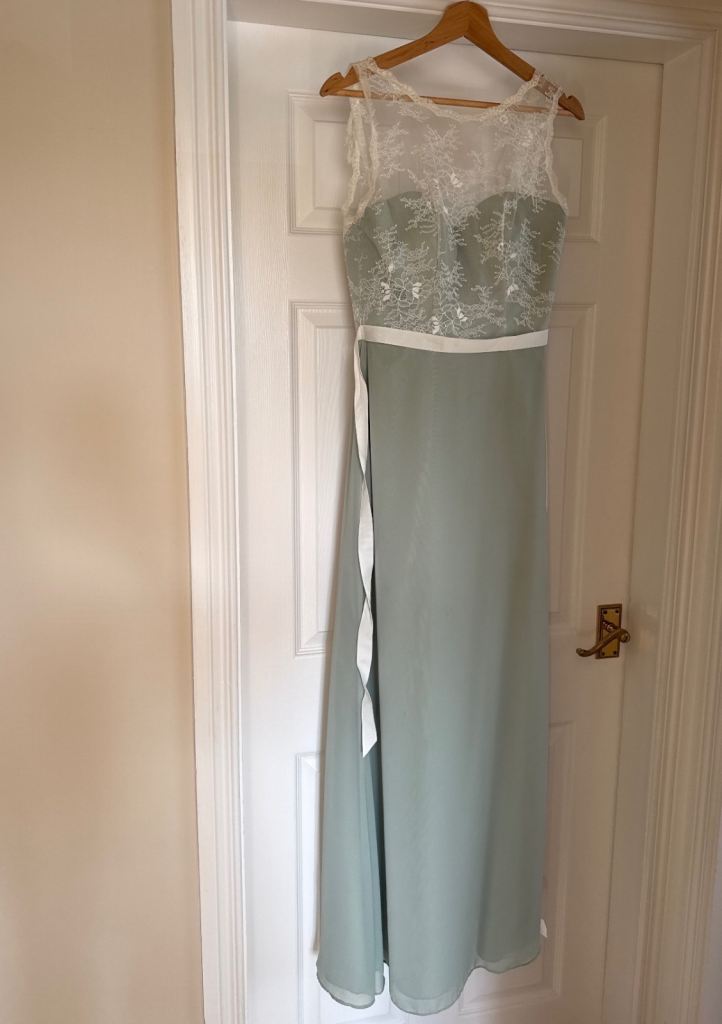 Sorella Vita Bridesmaid Dress - UK Size 10, Sage Green