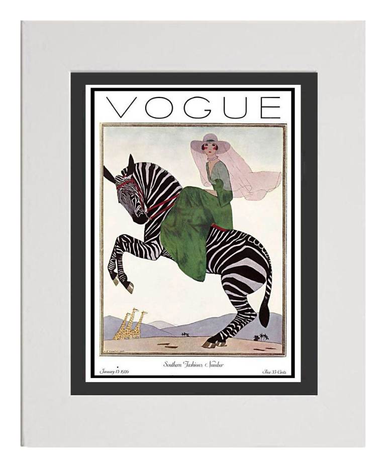 Vintage Vogue Art Print – A4 Print with Attached 40cm x 30cm Picture Mount