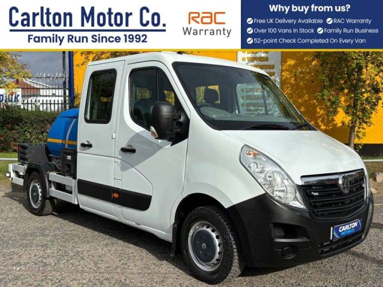 2017 Vauxhall Movano 2.3 CDTi 3500 Chassis D/Cab 4dr [ BOWSER TANK ] FWD L2 H1 Euro 6 (130 ps) Ch...