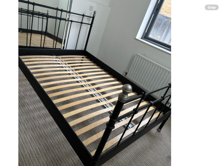 Black Metal Kingsize Bed Frame £125