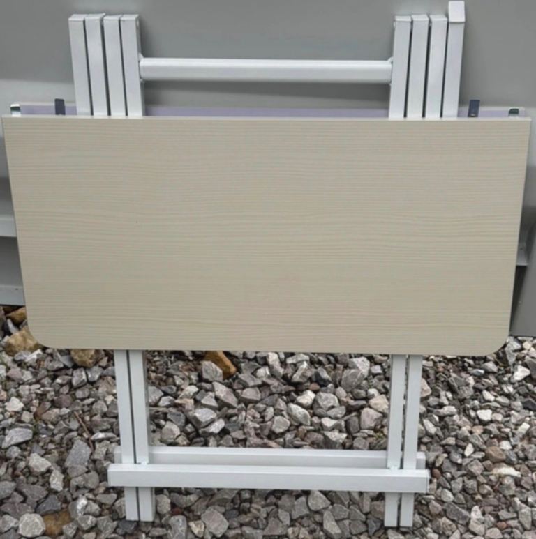 Folding Camping Table – Beige, Good Condition