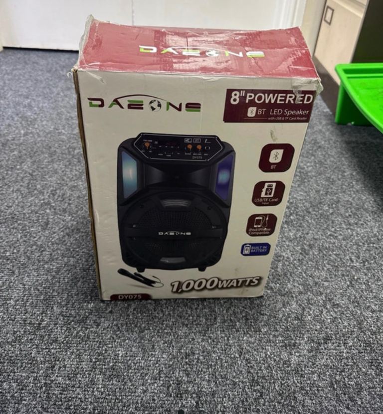 DAZONE 8" Powered BT LED Speaker DY079 - As Good As New