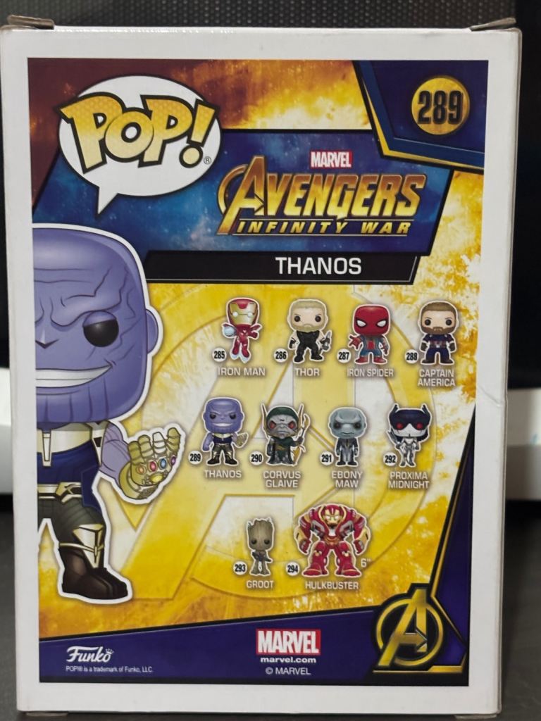 Funko Pop! Thanos #289 from Avengers Infinity War – In Box