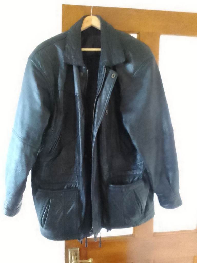 mens X large size real leather jacket excellent condition 