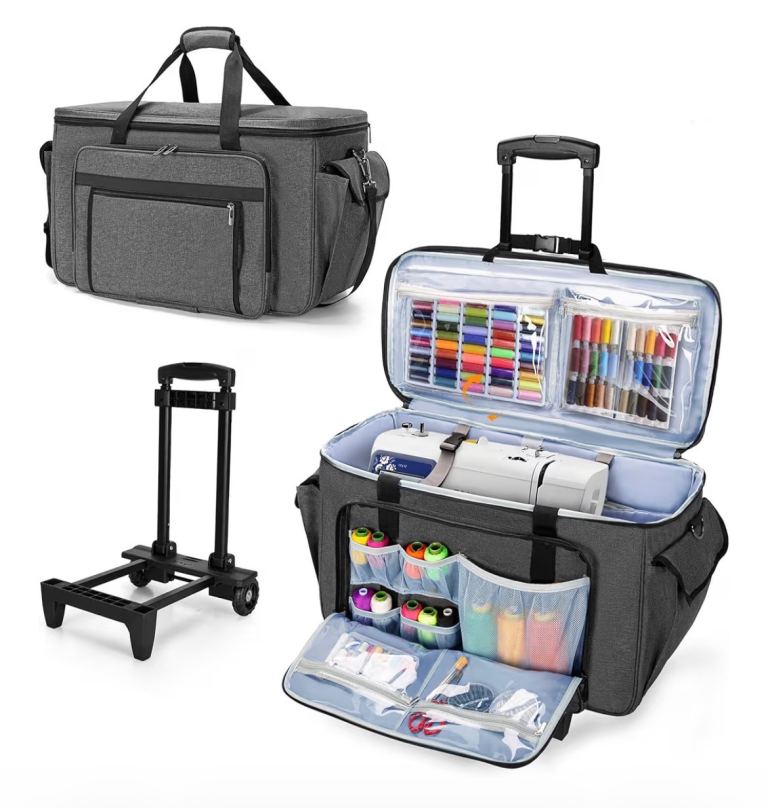 Curio Embroidery Sewing Machine Carry Case with Wheels 