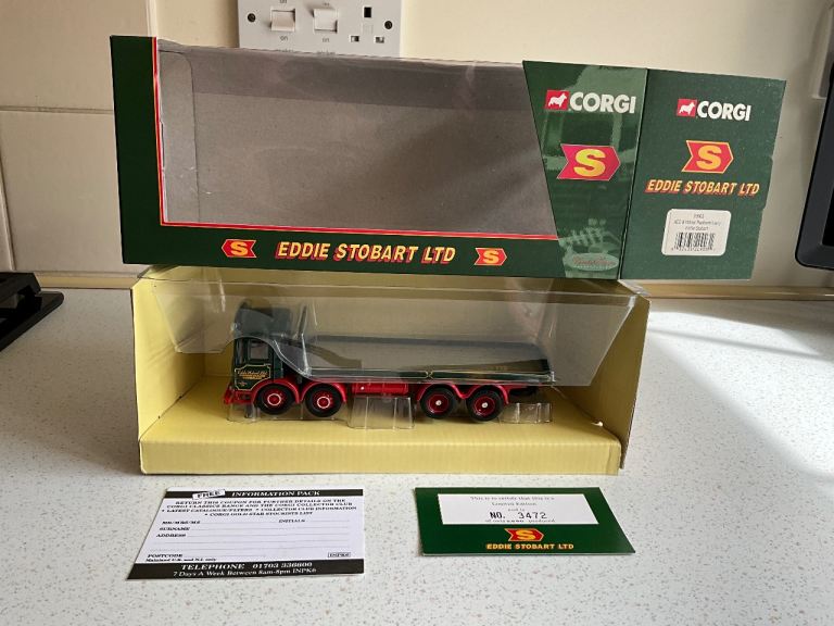 CORGI 20903 Eddie Stobart AEC 8 Wheel Platform Lorry, Limited Edition Certificate No.3472
