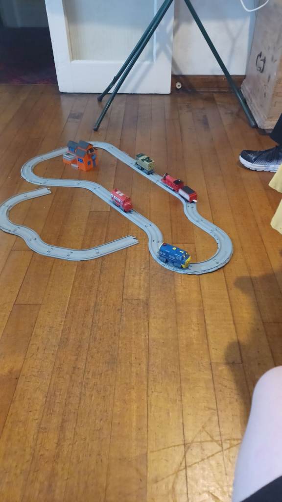 Toy trains and train tracks