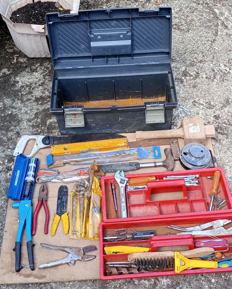 Box of hand tools. Good condition.