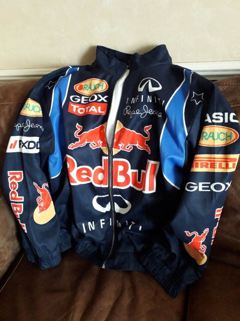 Red Bull lightweight Formula One racing style jacket size mens L *Lancing*