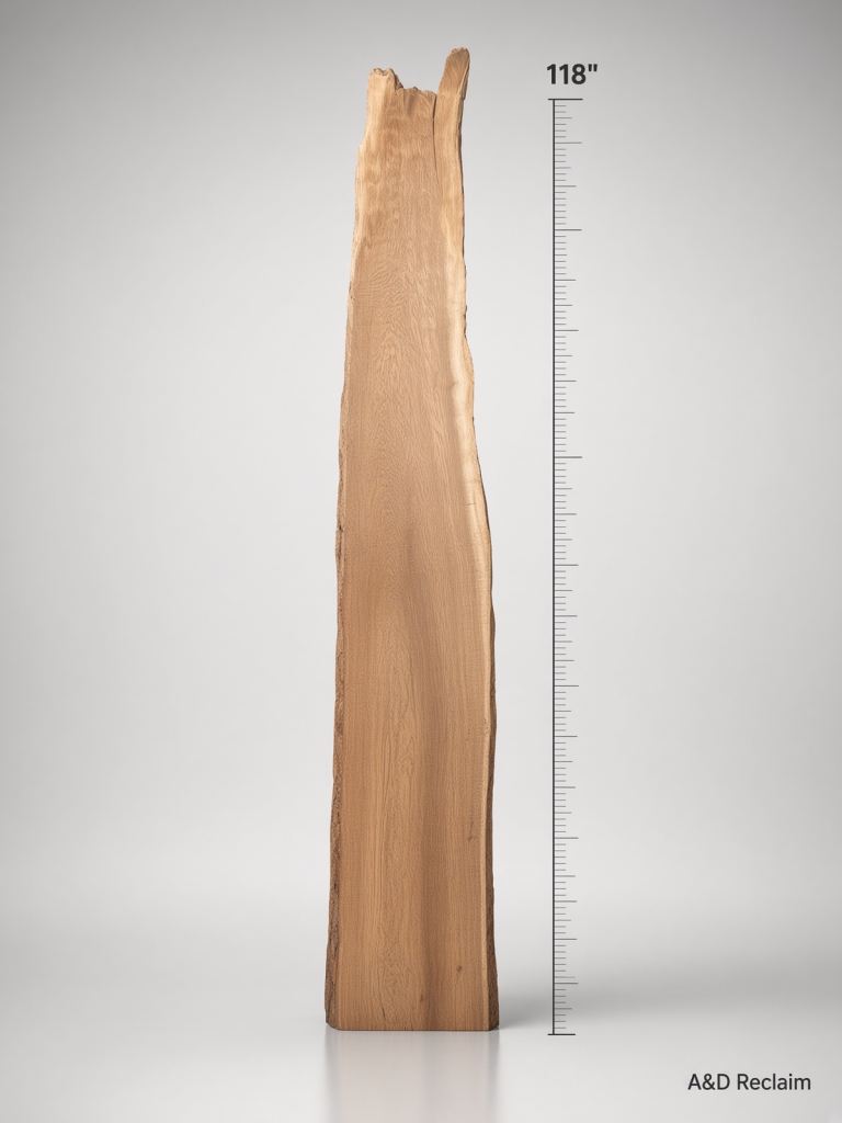 Reclaimed Hardwood Slab/Plank of Timber - 118" Long