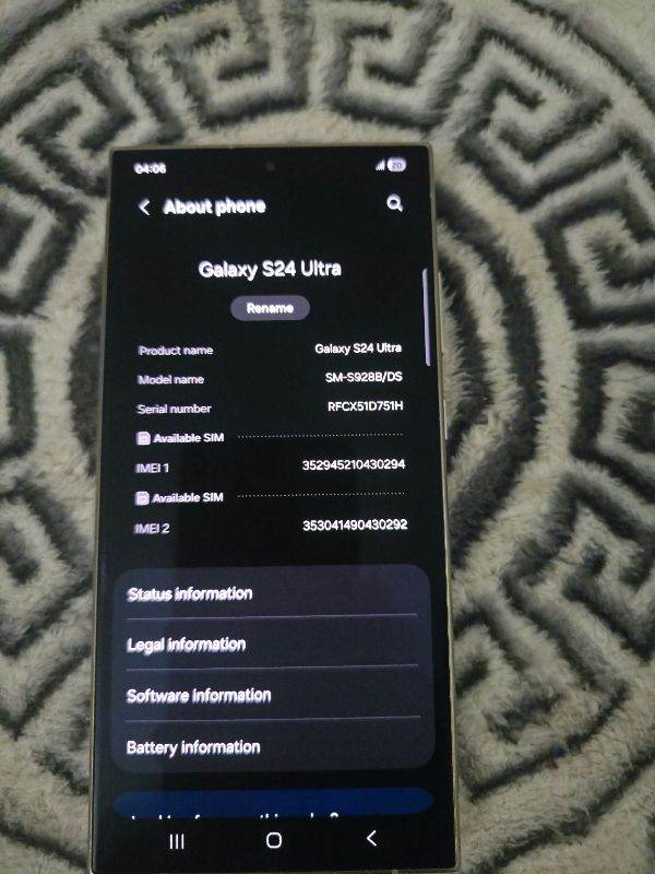 Samsung Galaxy s24 ultra 256GB yellow 