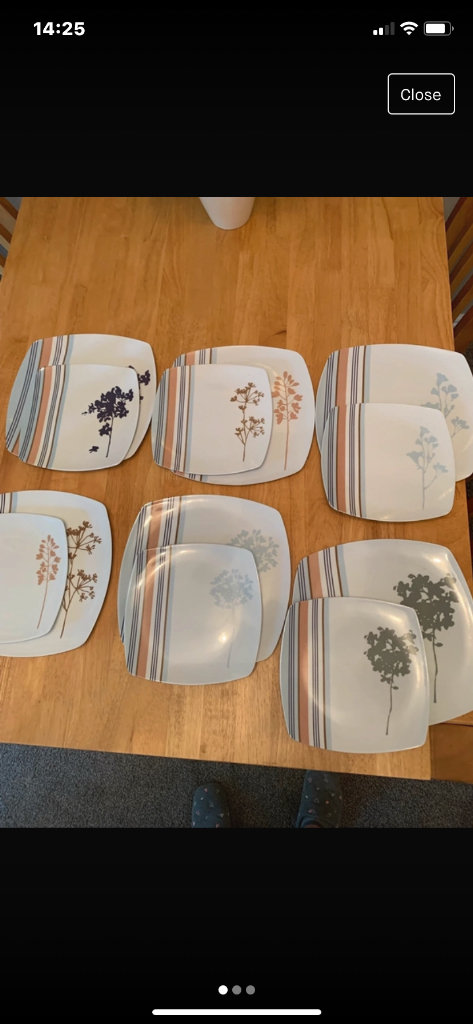 12 piece Melaware table wear 
