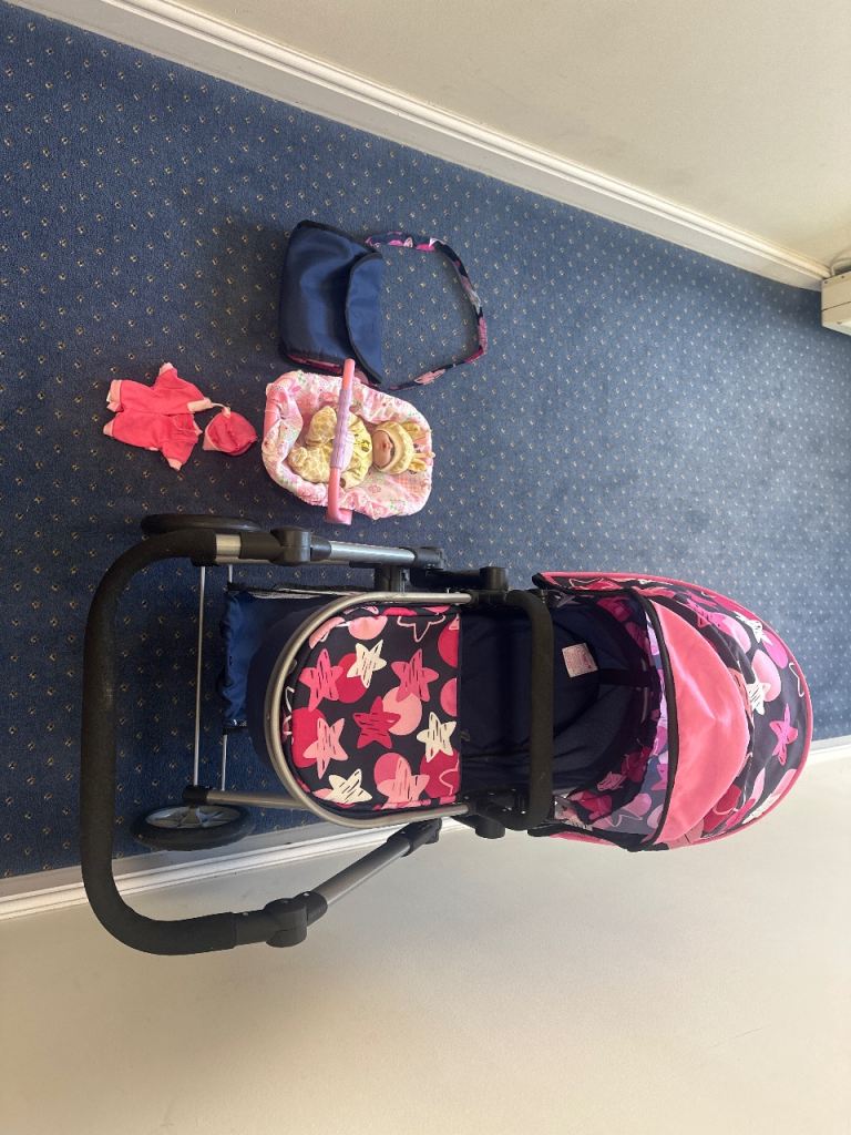 Kids Doll Pram/Stroller with Accessories
