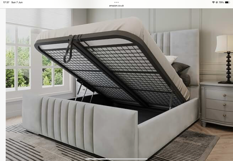 Metal base support for storage bed