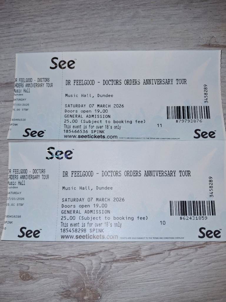 Dr feelgood tickets 