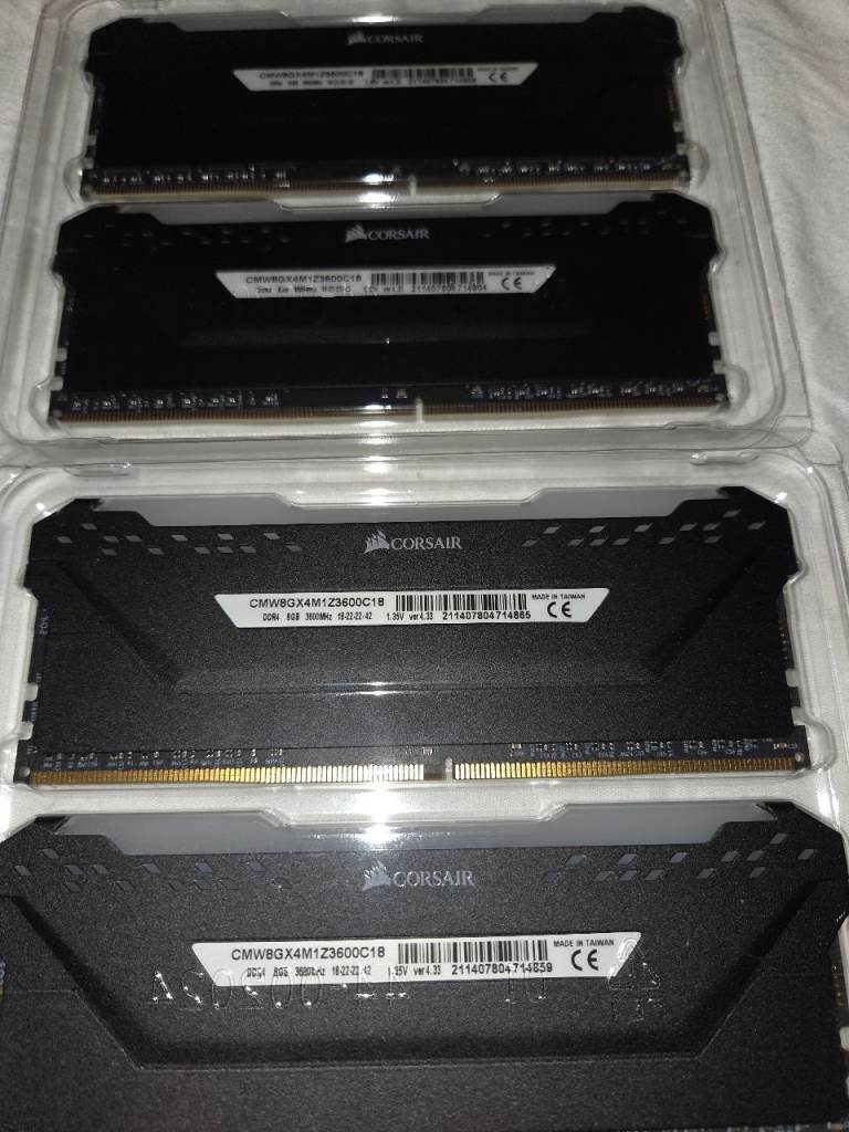 Corsair 32GB 3600mhz DDR4 RAM RGB 4x8GB