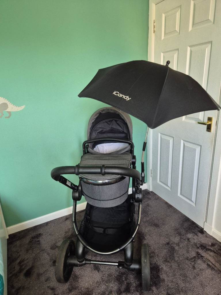 iCandy Peach Pushchair with Carrycot, Parasol, and Accessories