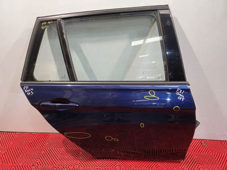 Bmw 3 Series F31 Driver Side Back Rear Blue Door BREAKING Parts