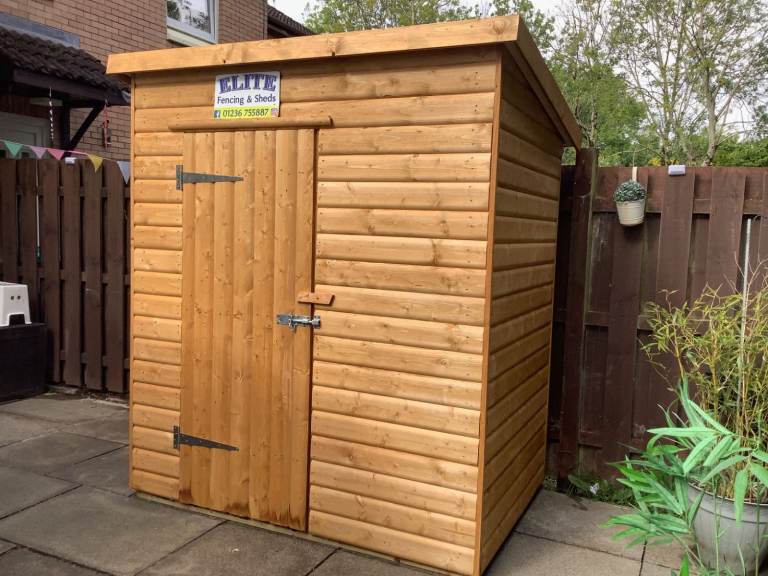6x4 Pent 20mm Log effect 