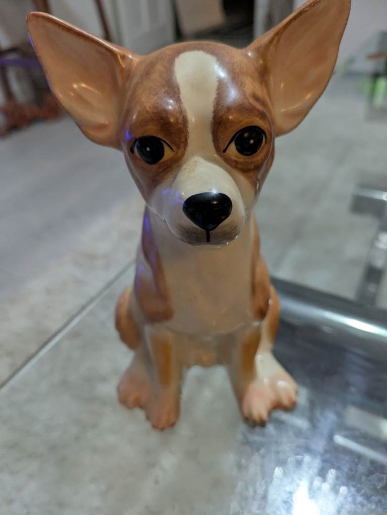 Cute Ceramic Chihuahua Dog Money Box / Piggy Bank
