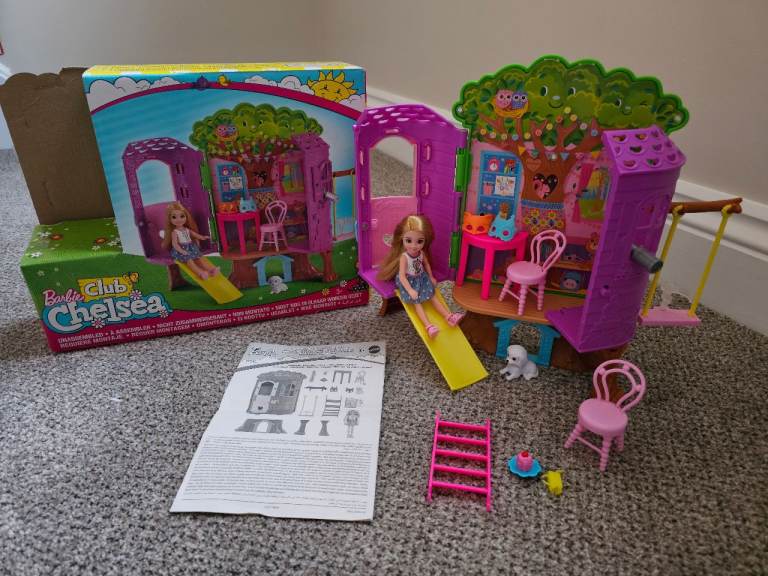 image for Mattel Barbie Chelsea Club Tree House with Chelsea doll. Excellent condition. Ideal present