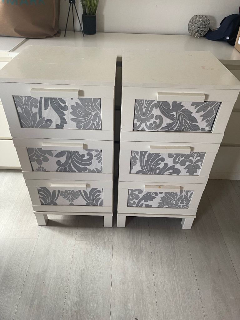 Bedside drawers (maybe upcycle) solid condition 